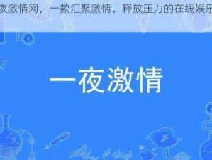 深夜激情网，一款汇聚激情、释放压力的在线娱乐平台