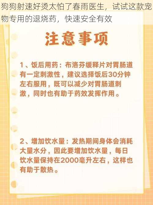 狗狗射速好烫太怕了春雨医生，试试这款宠物专用的退烧药，快速安全有效