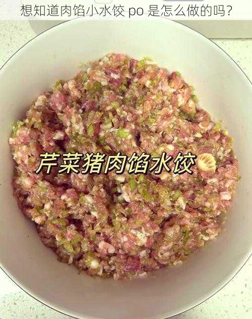 想知道肉馅小水饺 po 是怎么做的吗？