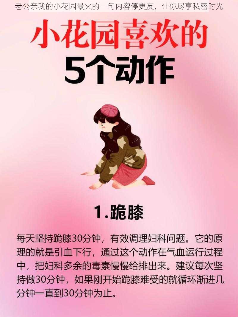 老公亲我的小花园最火的一句内容停更友，让你尽享私密时光