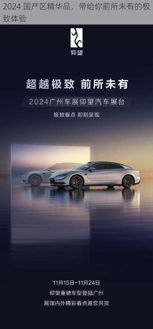 2024 国产区精华品，带给你前所未有的极致体验