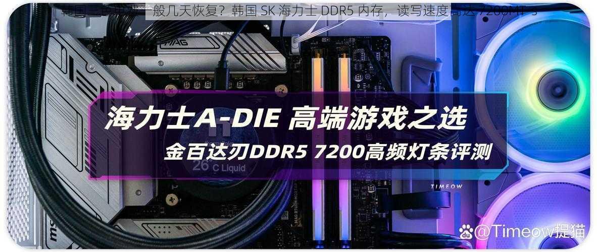 韩国三色电费一般几天恢复？韩国 SK 海力士 DDR5 内存，读写速度高达 7200MT-s