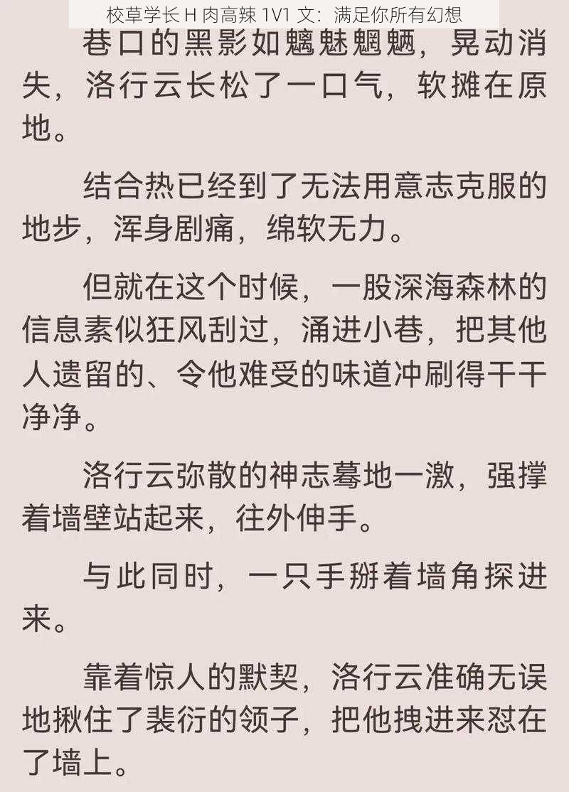 校草学长 H 肉高辣 1V1 文：满足你所有幻想