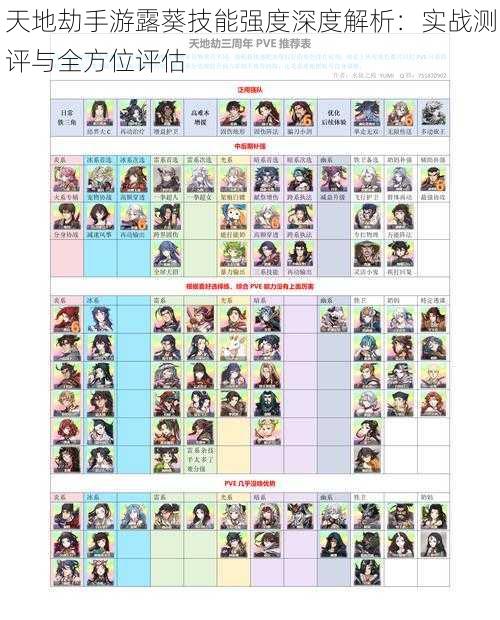 天地劫手游露葵技能强度深度解析：实战测评与全方位评估