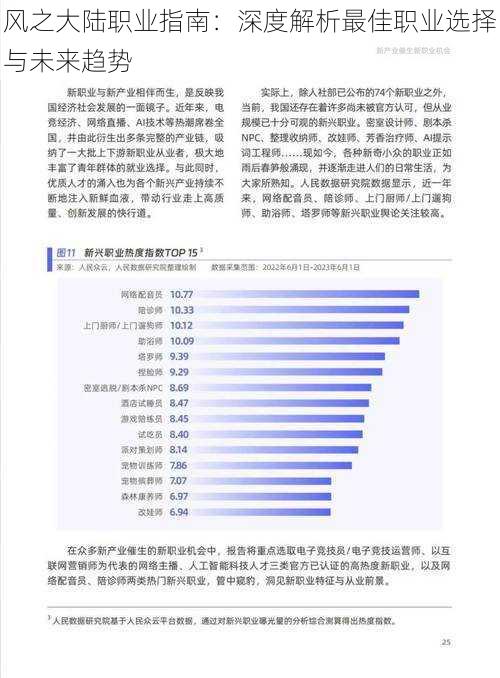 风之大陆职业指南：深度解析最佳职业选择与未来趋势