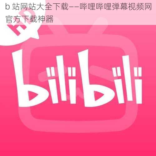 b 站网站大全下载——哔哩哔哩弹幕视频网官方下载神器