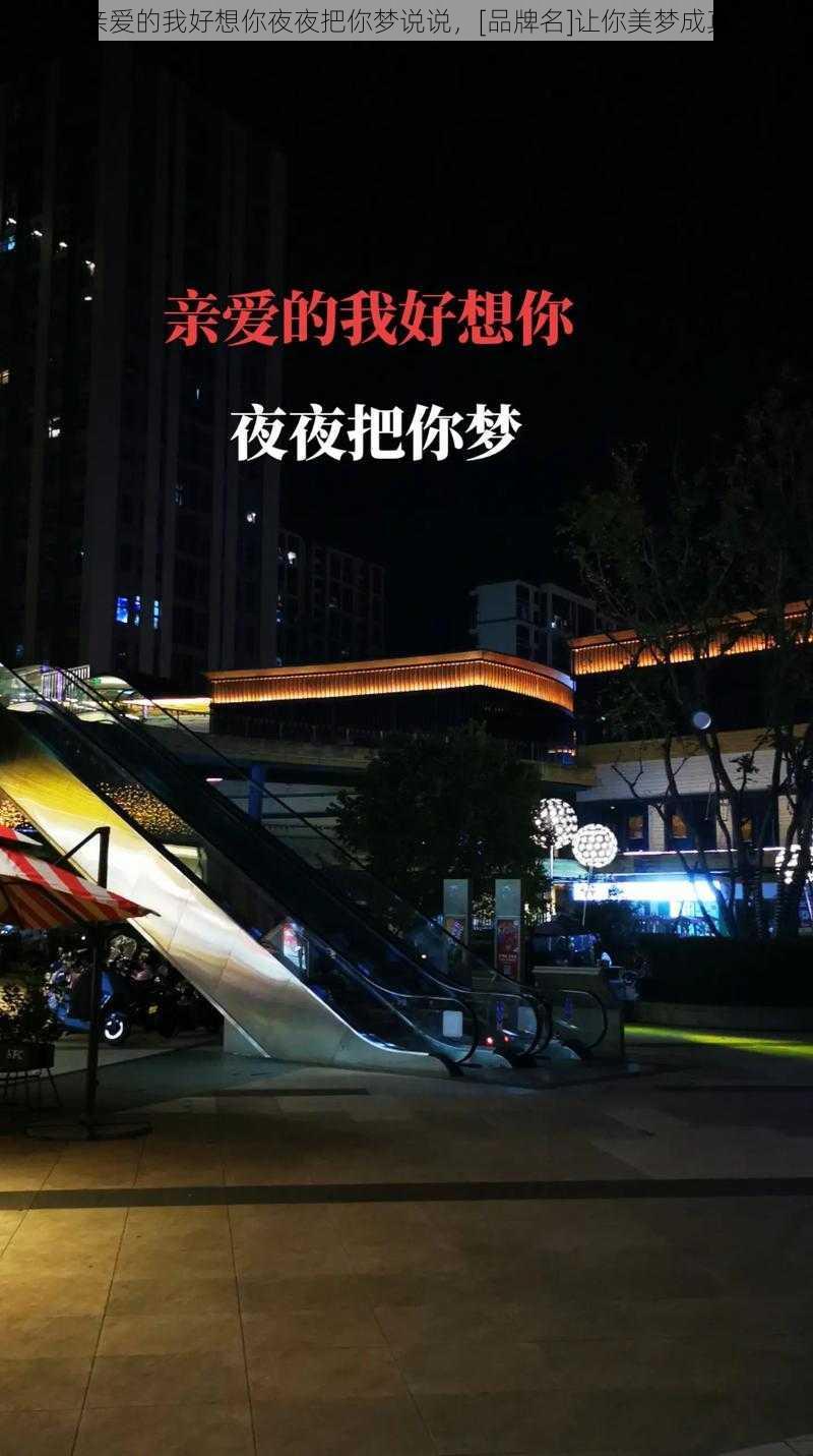 亲爱的我好想你夜夜把你梦说说，[品牌名]让你美梦成真