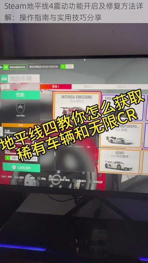 Steam地平线4震动功能开启及修复方法详解：操作指南与实用技巧分享