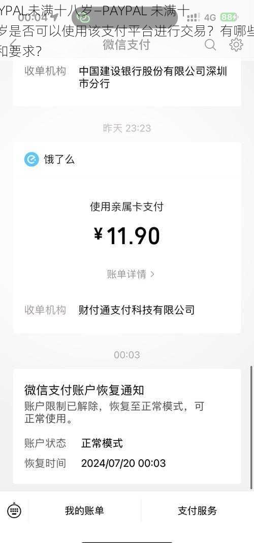 PAYPAL未满十八岁—PAYPAL 未满十八岁是否可以使用该支付平台进行交易？有哪些限制和要求？