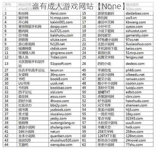 谁有成人游戏网站【None】